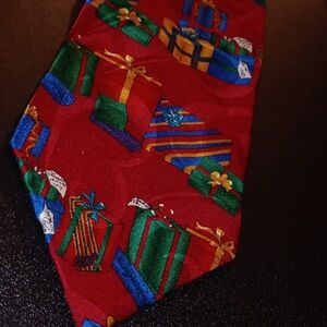 Christmas Presents Tie 100% Silk  by Zylos George Machado